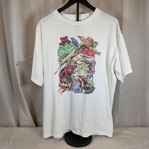 Human-i-Tees Frog Graphic Tee XL Wildlife Nature Shirt